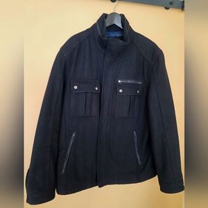 Marc New York Pea Coa. Black, Wool, Large.